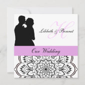 おしゃれなカップルの結婚式招待状 招待状 (正面)