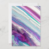 おしゃれなカラフルな大理石の結婚前お披露目パーティー招待状 招待状 (裏面)