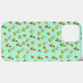 おしゃれなカラフルな花の植物学的なパターン Case-Mate iPhoneケース (裏面 (横))