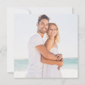 おしゃれなカラフルな虹のコンフェッティ写真結婚式 招待状 (裏面)