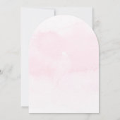 おしゃれなカラフルな野の花のウェディングアーチ 招待状 (裏面)