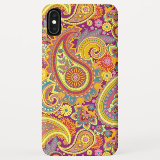 おしゃれなカラフルフラワーペイズリーガーリーデザイン Case-Mate iPhoneケース (裏面)