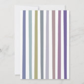 おしゃれなカラーリングの男の子ベビーシャワー 赤ちゃん予想 招待状 (裏面)