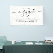 おしゃれなカリグラフィー婚約パーティーウェルカムサイン 横断幕 (トレードショー)