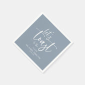 おしゃれなカリグラフィー婚約パーティー ナプキン スタンダードカクテルナプキン (角)