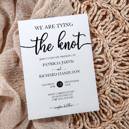おしゃれなカリグラフィー結婚式「We Are Tying The Knot」 招待状