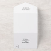 おしゃれなカリグラフィー エレガントな結婚式 オールインワン招待状 (外側)