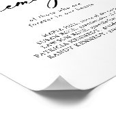 おしゃれなカリグラフィー　愛する人の記憶に ポスター (角)