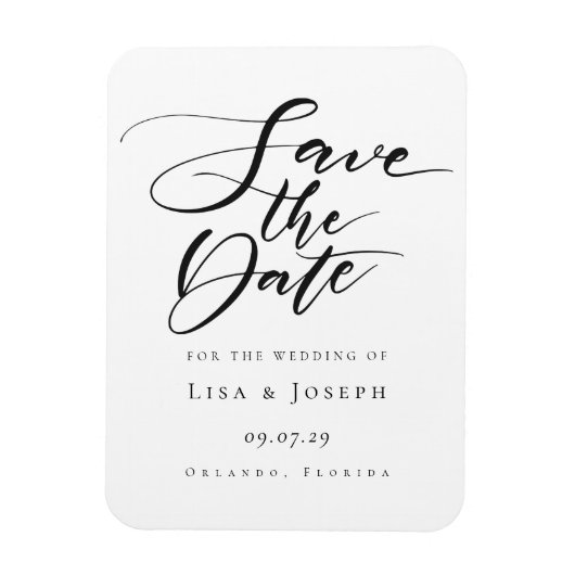 おしゃれなカレンダー - Save the Date マグネット (縦)