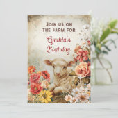 おしゃれなカントリー ファームパーティ テーマ 招待状 (スタンド正面)