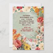 おしゃれなカントリー ファーム パーティ テーマ 招待状 (裏面)