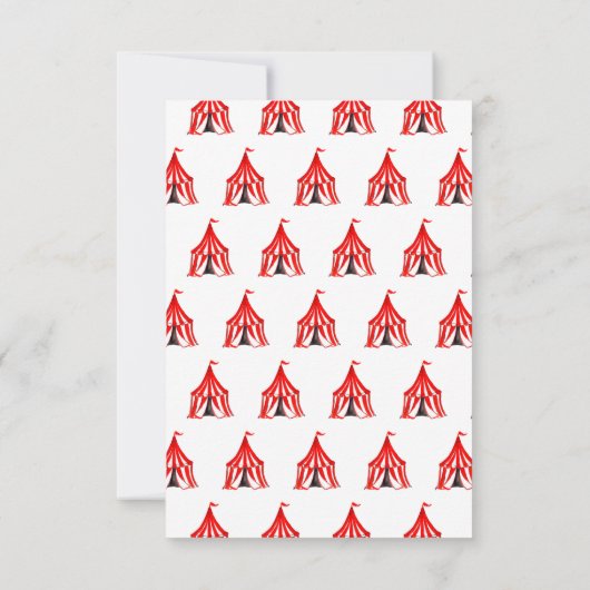 おしゃれなカーニバルサーカスショークロンボールお誕生日 サンキューカード (裏面)