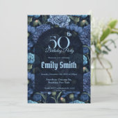 おしゃれなカーネーションの美学を取り入れた自然派パーティー 招待状 (スタンド正面)