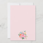 おしゃれなガーデン フラワーの水彩アーチ ベビーシャワー 招待状 (裏面)