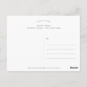 おしゃれなガーデン ブライダルシャワー 招待状 (裏面)