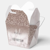 おしゃれなガーリーな輝きの紫色のマーブル模様のイニシャルロゴ フェイバーボックス (オープン)