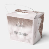 おしゃれなガーリーな輝きの紫色のマーブル模様のイニシャルロゴ フェイバーボックス (裏面サイド)