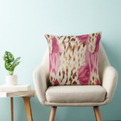 おしゃれなガーリー ピンク ホワイト ゴールド アニマル プリント クッション (椅子)