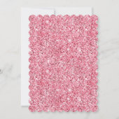 おしゃれなガーリー ピンク ホワイト ゴールド ゼブラ 招待状 (裏面)