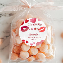 おしゃれなキス ミス バイバイ レッドリップス ブライズシャワー ラウンドシール