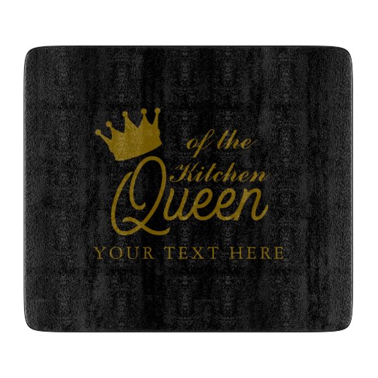 おしゃれなキッチンの女王 ガラス シェフのまな板 カッティングボード (正面)