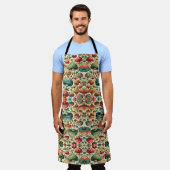 おしゃれなキノコ エプロン (着用した状態)