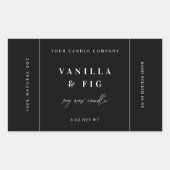 おしゃれなキャンドル製品ラベルステッカー 業務用タグ 長方形シール (正面)