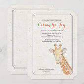 おしゃれなキリン招待状 招待状 (正面/裏面)