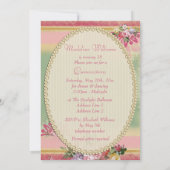 おしゃれなキンチャネラ エッフェル塔とシャンデリア 招待状 (裏面)