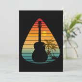 おしゃれなギターピック サンセット 招待状 (スタンド正面)