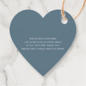 おしゃれなギフトタグ | ダスティーブルーとライラックのエキゾチックな花 フェイバータグ (裏面)