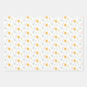 おしゃれなギフト包装紙 タンポポ柄 ラッピングペーパーシート (正面)