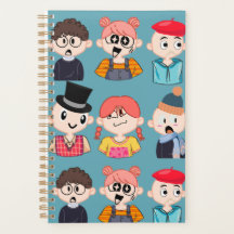 おしゃれなギーク向けデイリープランナー、かわいいキャラクター文房具