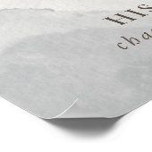 おしゃれなクラシックなローズ 牡丹の花 ウェディング バー メニュー ポスター (角)