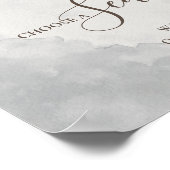 おしゃれなクラシックデザインの席選べる結婚式ポスター ポスター (角)