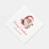 おしゃれなクラシック サンタクロース 水彩画 現代のホリデーシーズン スタンダードランチョンナプキン (角)