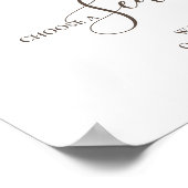 おしゃれなクラシック 席を選んで サイドではない ウェディング ポスター (角)