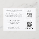 おしゃれなクラフト手作りラブサンクスオーダー エンクロージャーカード (裏面)