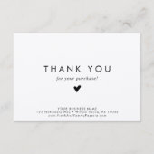 おしゃれなクラフト紙 小規模事業 お礼注文カード エンクロージャーカード (正面)