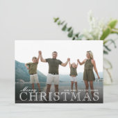 おしゃれなクリスマスのチェック柄の写真 シーズンカード (スタンド正面)