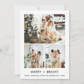 おしゃれなクリスマスのミニマル写真 シーズンカード (正面)