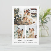 おしゃれなクリスマスのミニマル写真 シーズンカード (スタンド正面)