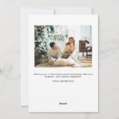 おしゃれなクリスマスのミニマル写真 シーズンカード (裏面)