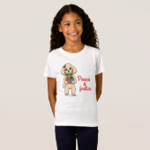 おしゃれなクリスマスの犬の服、おめかしわんこクリスマスTシャツ Tシャツ (正面フル)