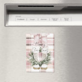 おしゃれなクリスマスの血色ピンクの脚のブーツ マグネット (インサイチュ (食洗機))