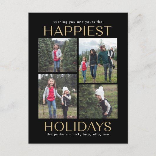 おしゃれなクリスマスカード シーズンポストカード (正面)