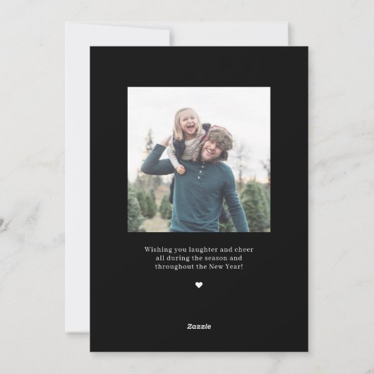 おしゃれなクリスマスカード　写真を貼れるタイプ　編集可能 シーズンカード (裏面)