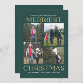 おしゃれなクリスマスカード　写真を貼れるタイプ　編集可能 シーズンカード (正面/裏面)