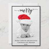 おしゃれなクリスマスカード - 写真付き シーズンカード (正面)