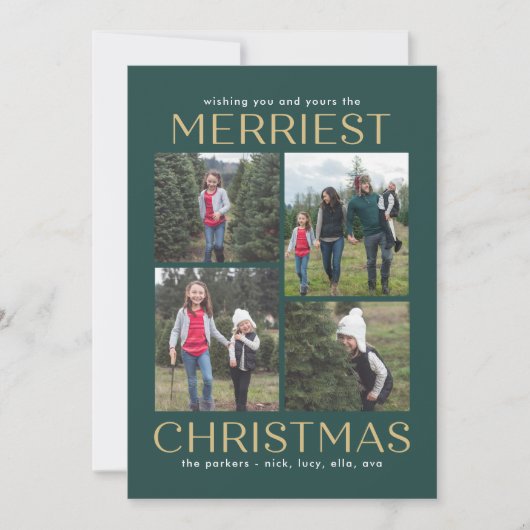 おしゃれなクリスマスカード 写真編集可能 シーズンカード (正面)